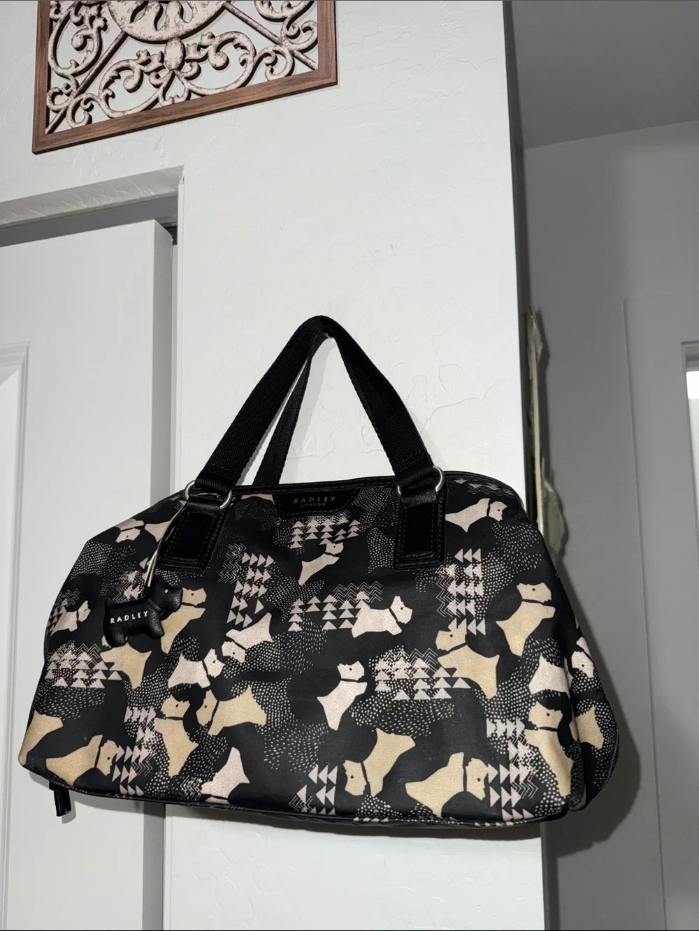 RADLEY LONDON Black and Beige Patterned Bag Purse